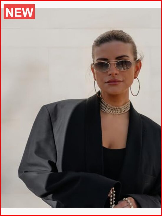 Retro Oval 90s Metal Sunglasses UV400 Protection Lightweight Vintage Sunnies main image 4